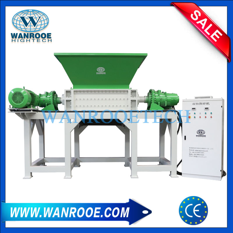 double shaft plastic shredder machine