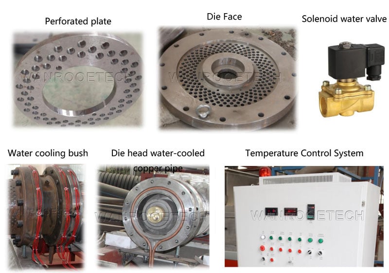 PP PE Plastic Film Squeezing Pelletizing Granulating Machine Die Head