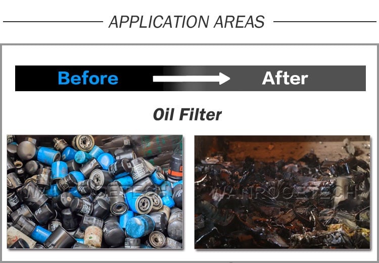 Oil Filter Shredder, Oil Filter Recycling, Oil Filter Recycling Machine, Oil Filter Shredder For Sale, Waste Oil Filter Disposal