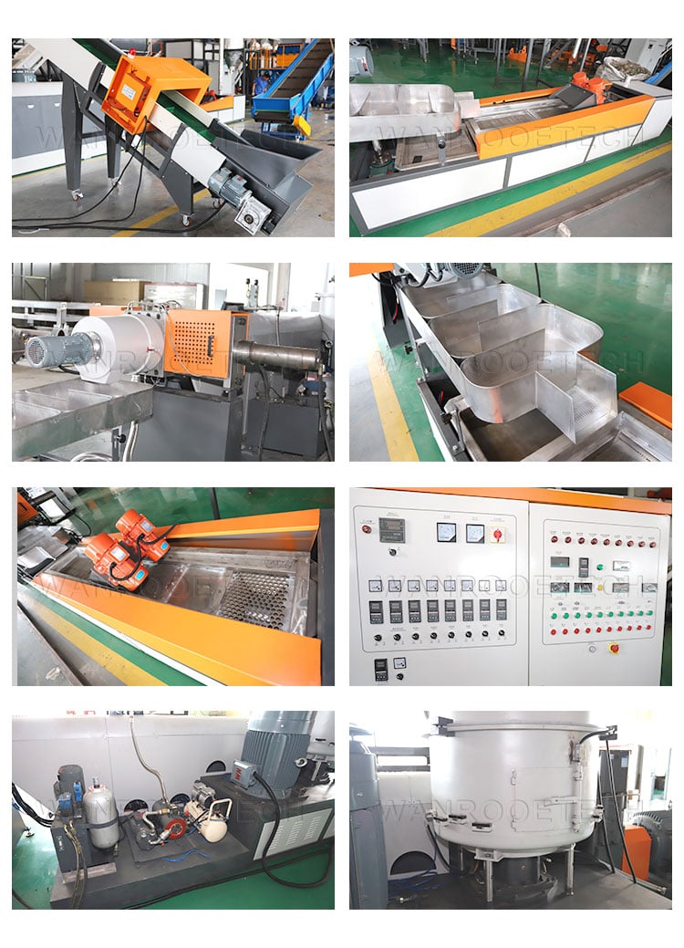 Máquina de granulación de granulación de la película plástica de los PP PE Máquina de granulación de granulación de la película plástica de los PP PE