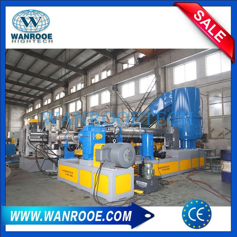 LDPE HDPE BOPP Film Pelletizing Plastic Granulating Machine