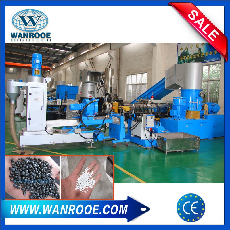 1000Kg/h Single Screw Waste Plastic Granulator Granules Making Machine