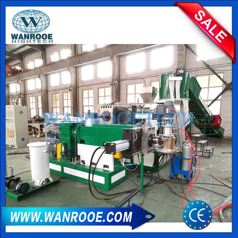 Double Stage Waste PP PE Compactor Granulating Machine