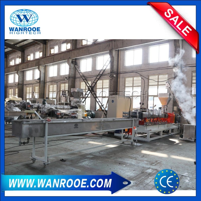 PET Flakes Extrusion Machine Plastic Recycling Pelletizing Line