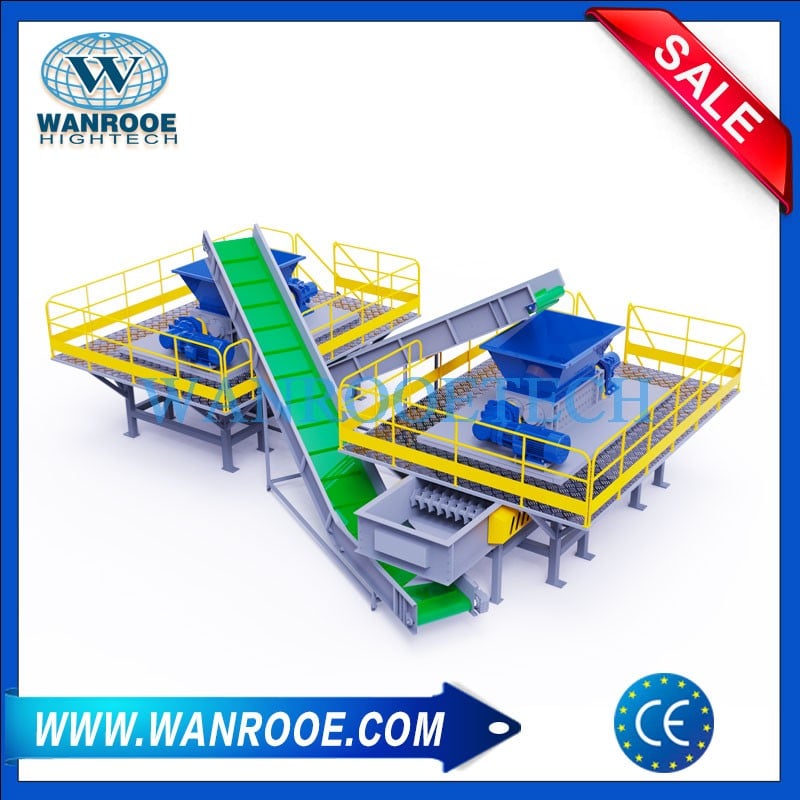 Neumático, máquina trituradora TDF