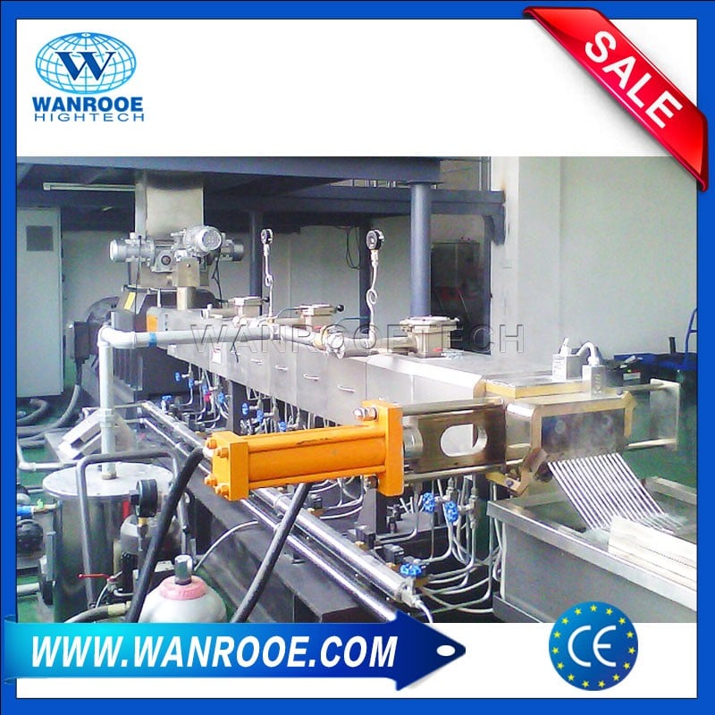 PET Flakes Twin Screw Granulación de la máquina de granulación