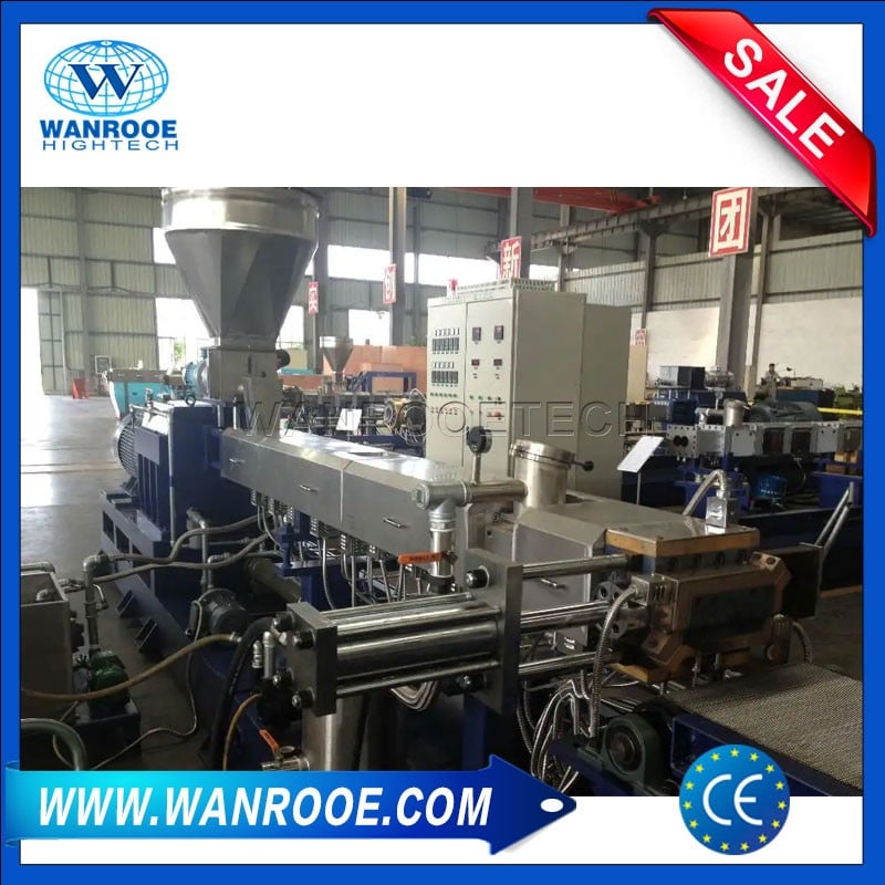 PET Flakes Twin Screw Granulación de la máquina de granulación