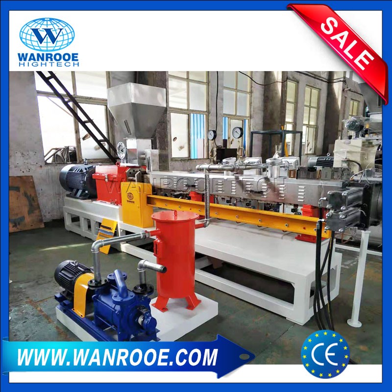 PET Flakes Twin Screw Granulación de la máquina de granulación