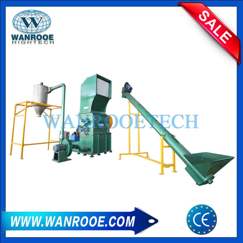 Máquina plástica de la amoladora de la trituradora de la hoja del barril hueco de la película inútil