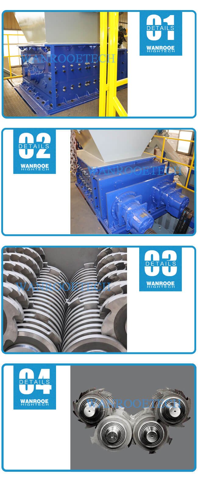 Four Shaft  Shredder Broyeur à quatre arbres