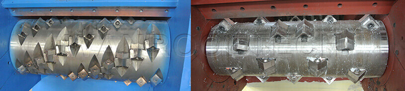 Single Shaft Shredder 'V' shaped blade Одиночный вал измельчителя 'V'