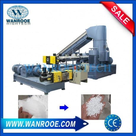 PP PE Plastic Film Double Stage Pelletizing Granulating Machine