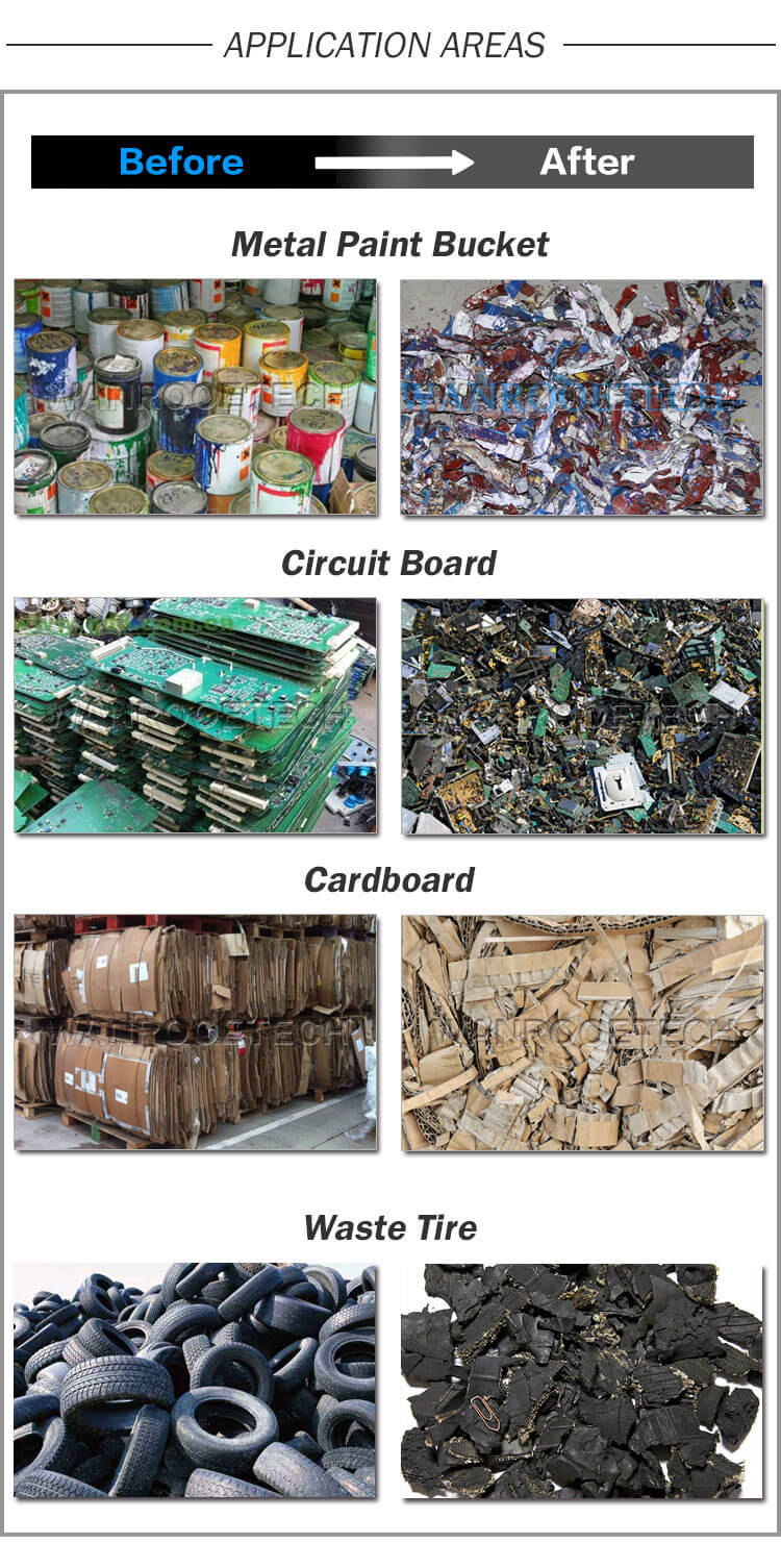 four shaft shredder application