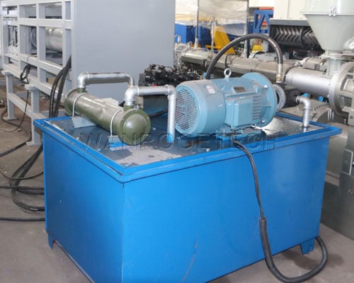 plastic pipe shredder hydraulic system