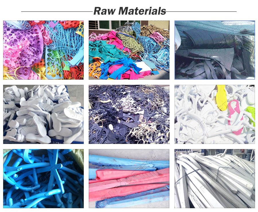 EVA Foam Scrap Recycling Pulverizing Machine Application