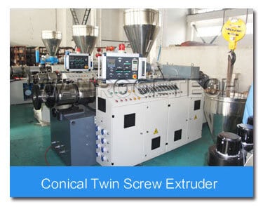 Conical twin screw extruder
