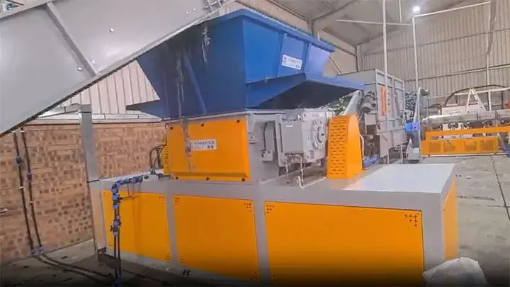 wanrooetech-pp fiber waste recycling line-2 shredder machine